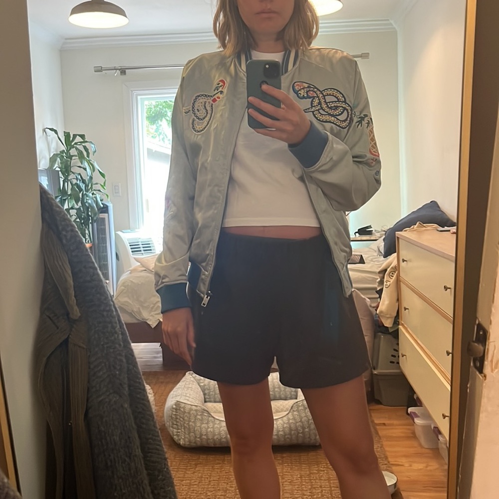 Diesel Snake Embroidered Bomber Jacket (Reversible)